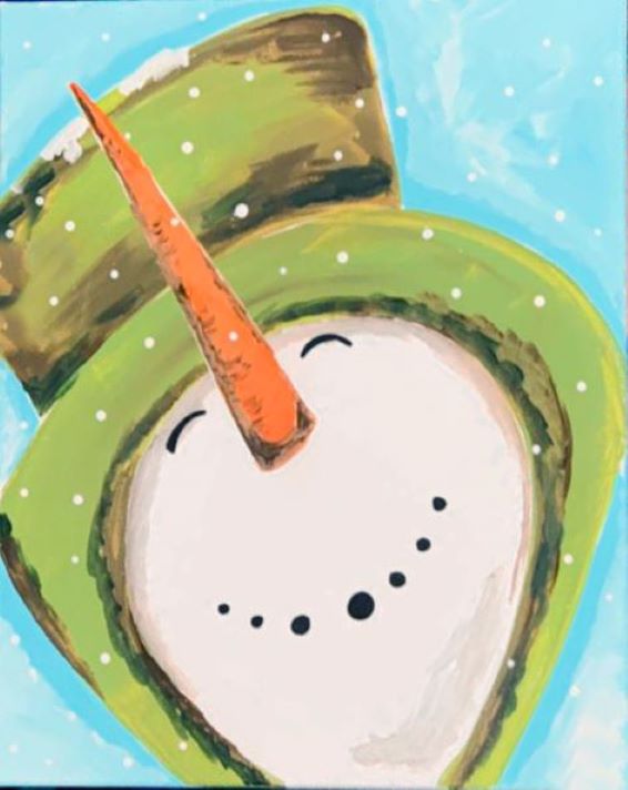 Happy Little Snowman - DIY Paint at Home Painting Kit