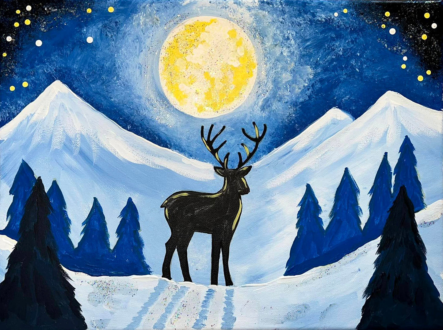 Moonlight Deer - DIY Paint at Home Painting Kit