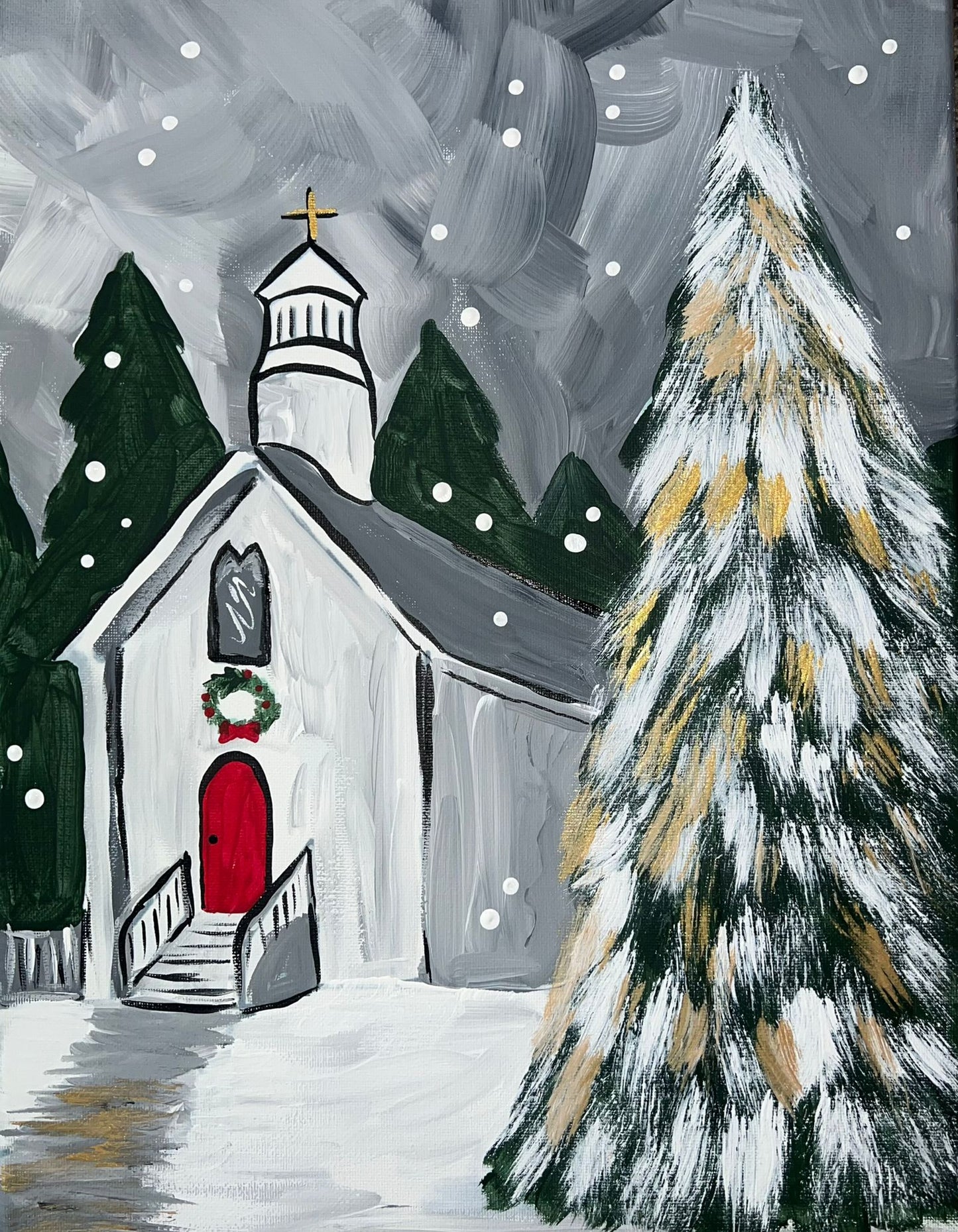 Winter Church DIY Paint at Home Painting Kit