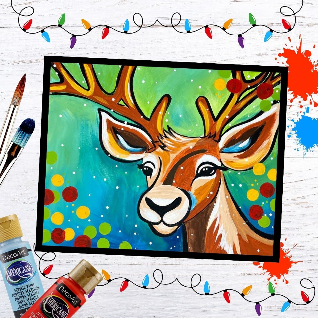 Christmas Reindeer DIY Paint at Home Painting Kit