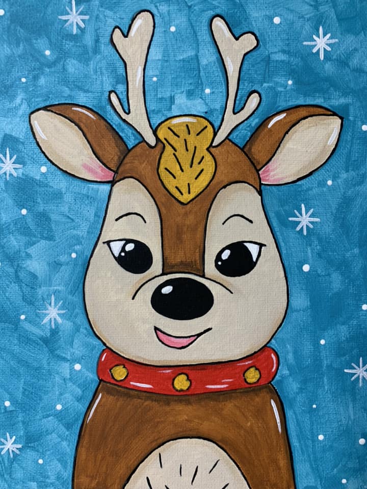 Christmas Deer Boy DIY Paint at Home Painting Kit