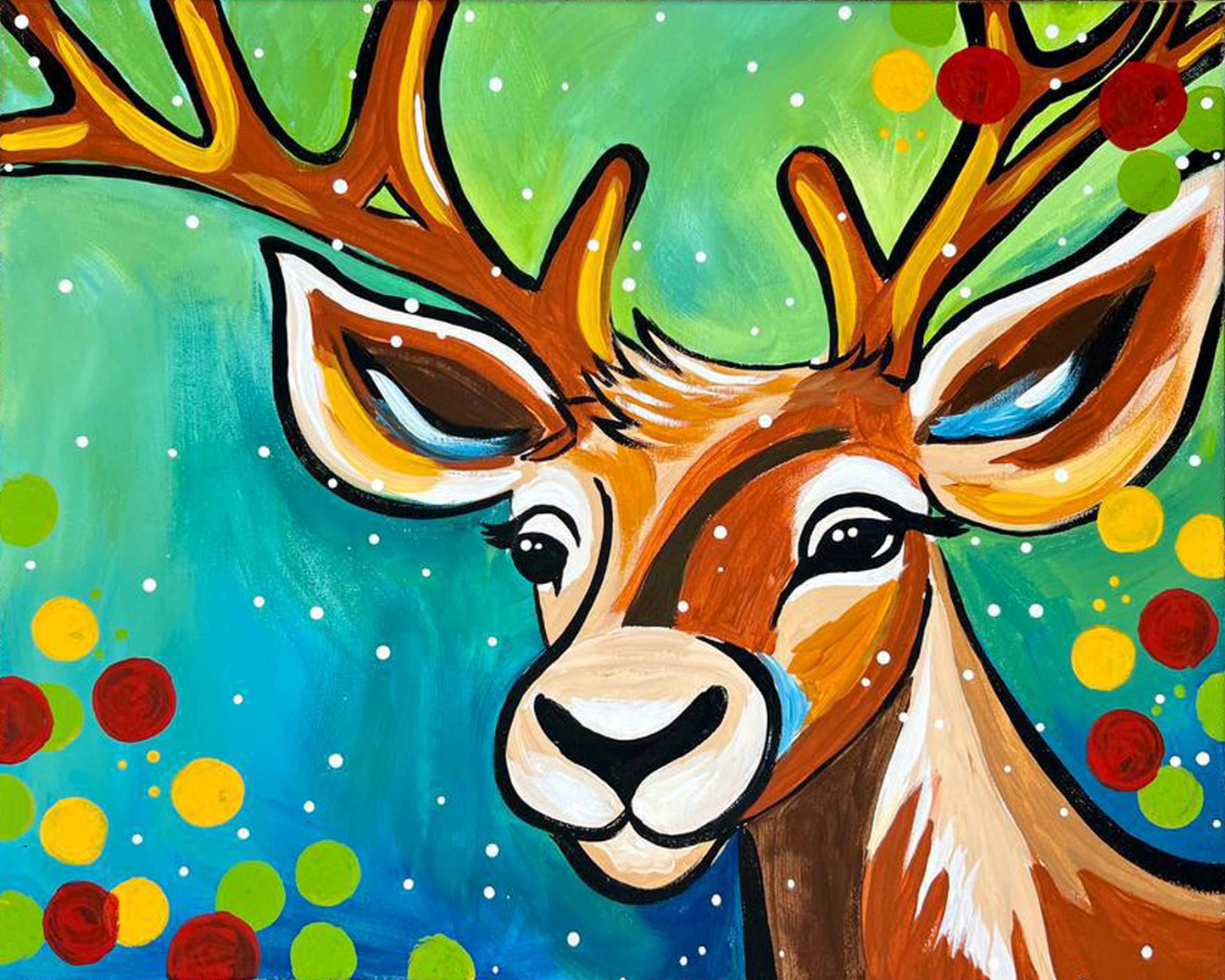 Christmas Reindeer DIY Paint at Home Painting Kit